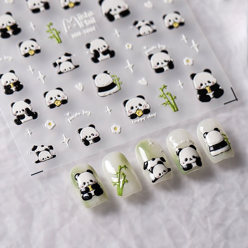 cute panda nail art sticker