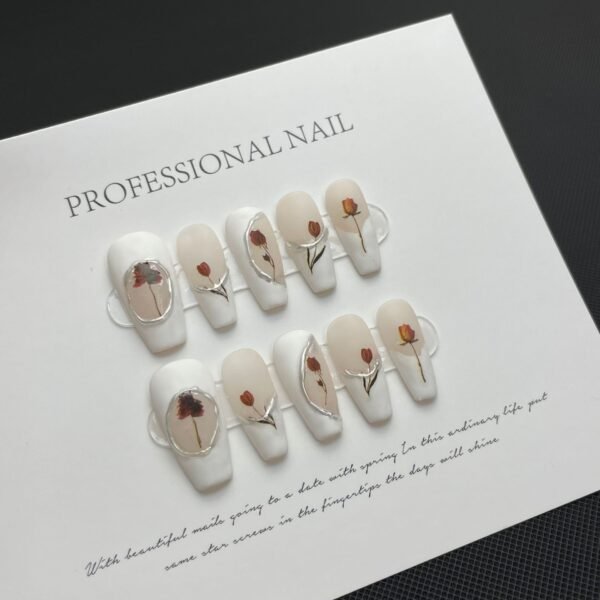 White Roses Style-Medium Ballerina/Coffin - Image 2
