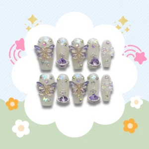 butterfly press on nails